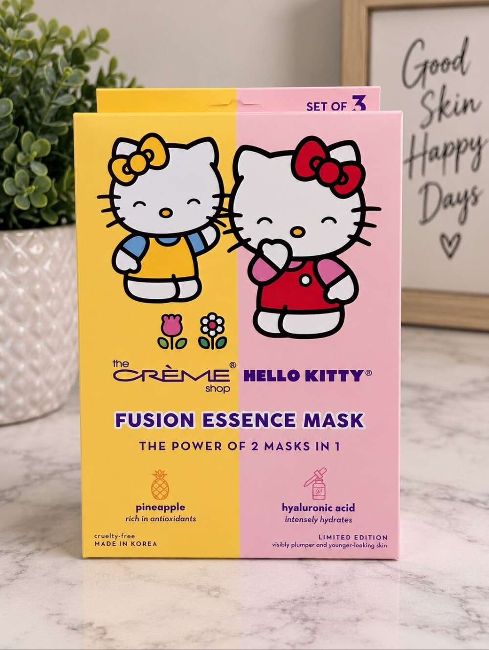 Hello Kitty x The Crème Shop Fusion Essence Mask Set of 3 Limited Edition